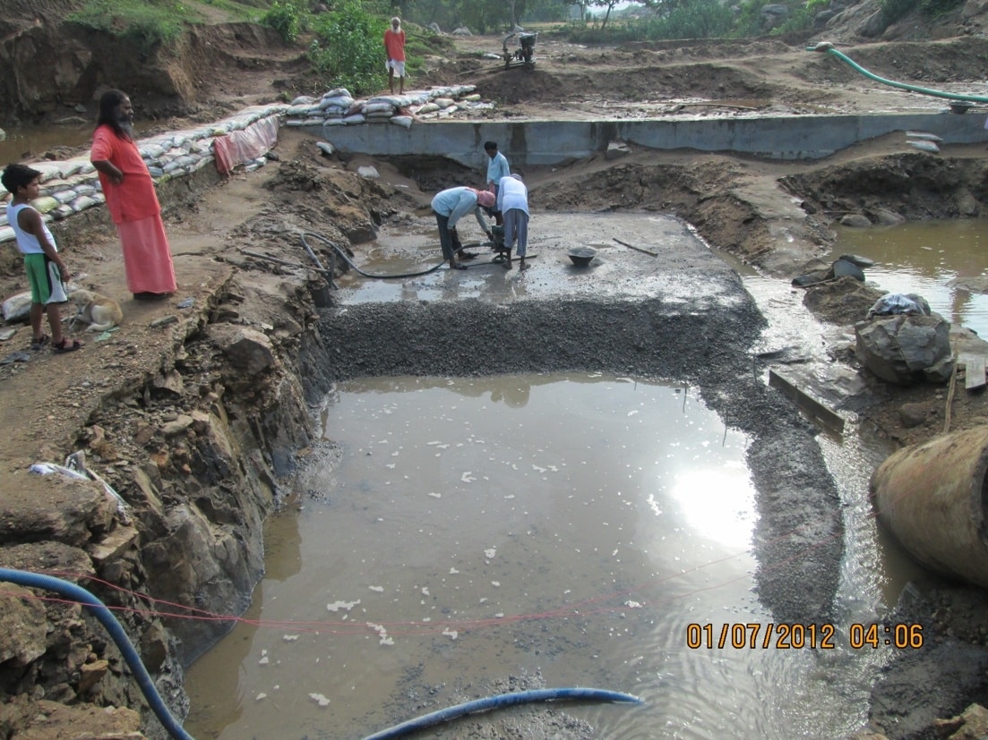 July 2012 — excavation work Workers carrying out excavation at the Water Project site in July 2012