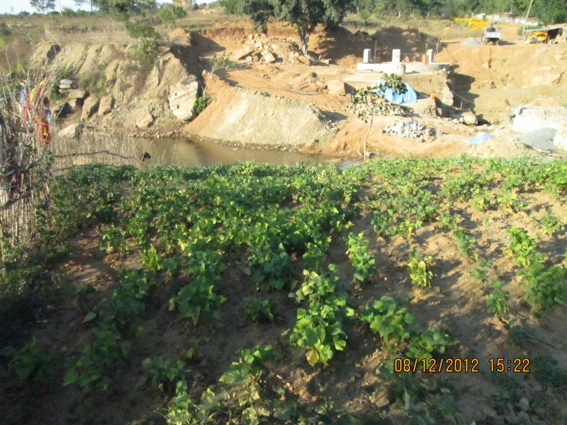 Garden and site development Garden development beside the Ánanda Nagar Water Project