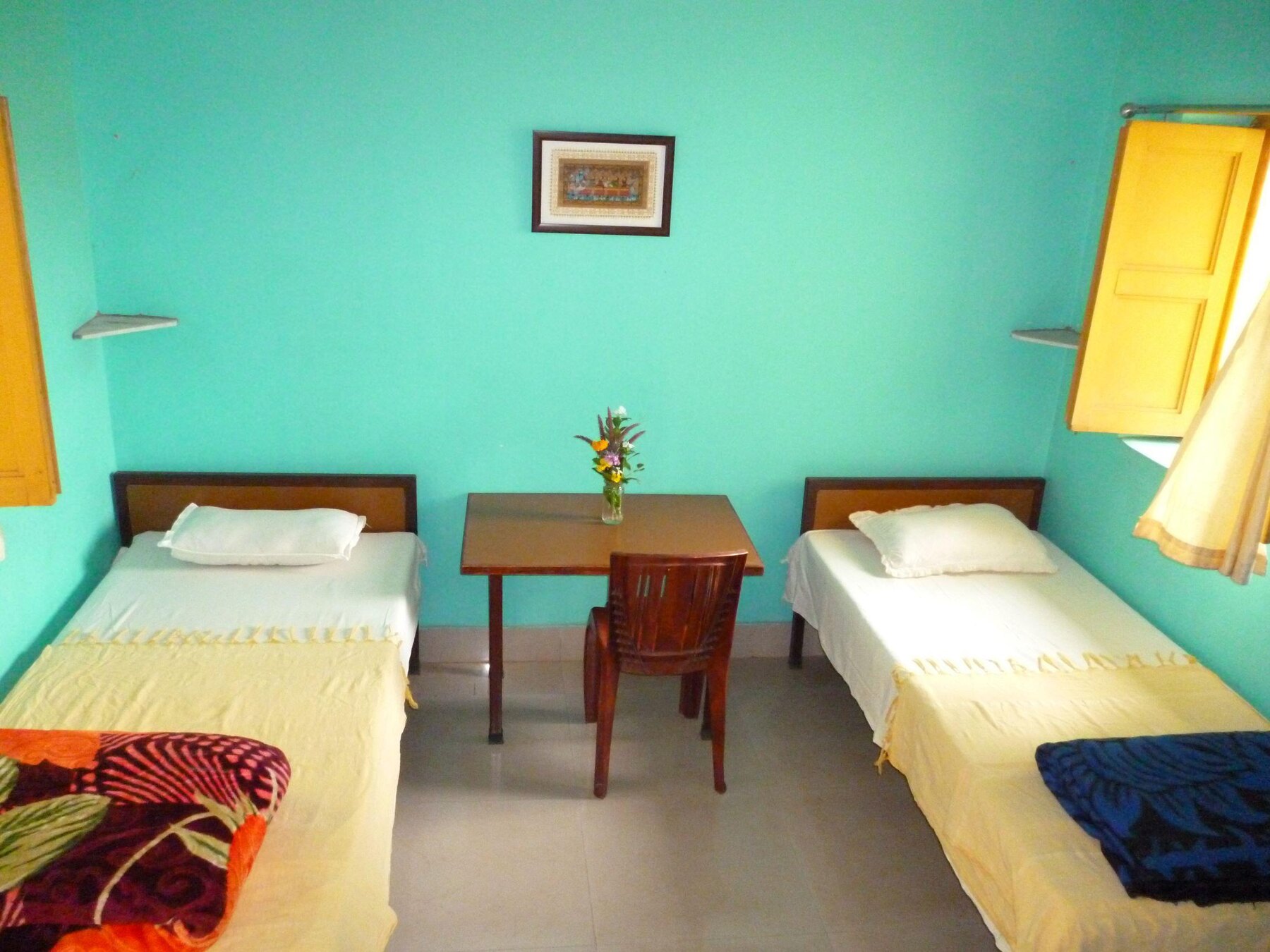 Twin residential bedroom A clean twin bedroom for residential guests at the treatment centre
