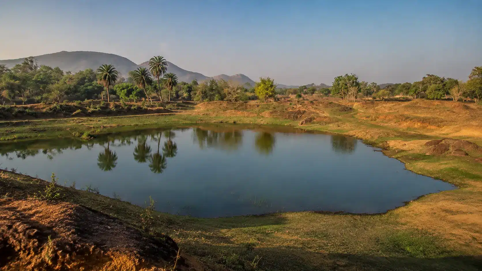 ananda-nagar-landscape-and-waterways The green landscape and waterways of Ánanda Nagar